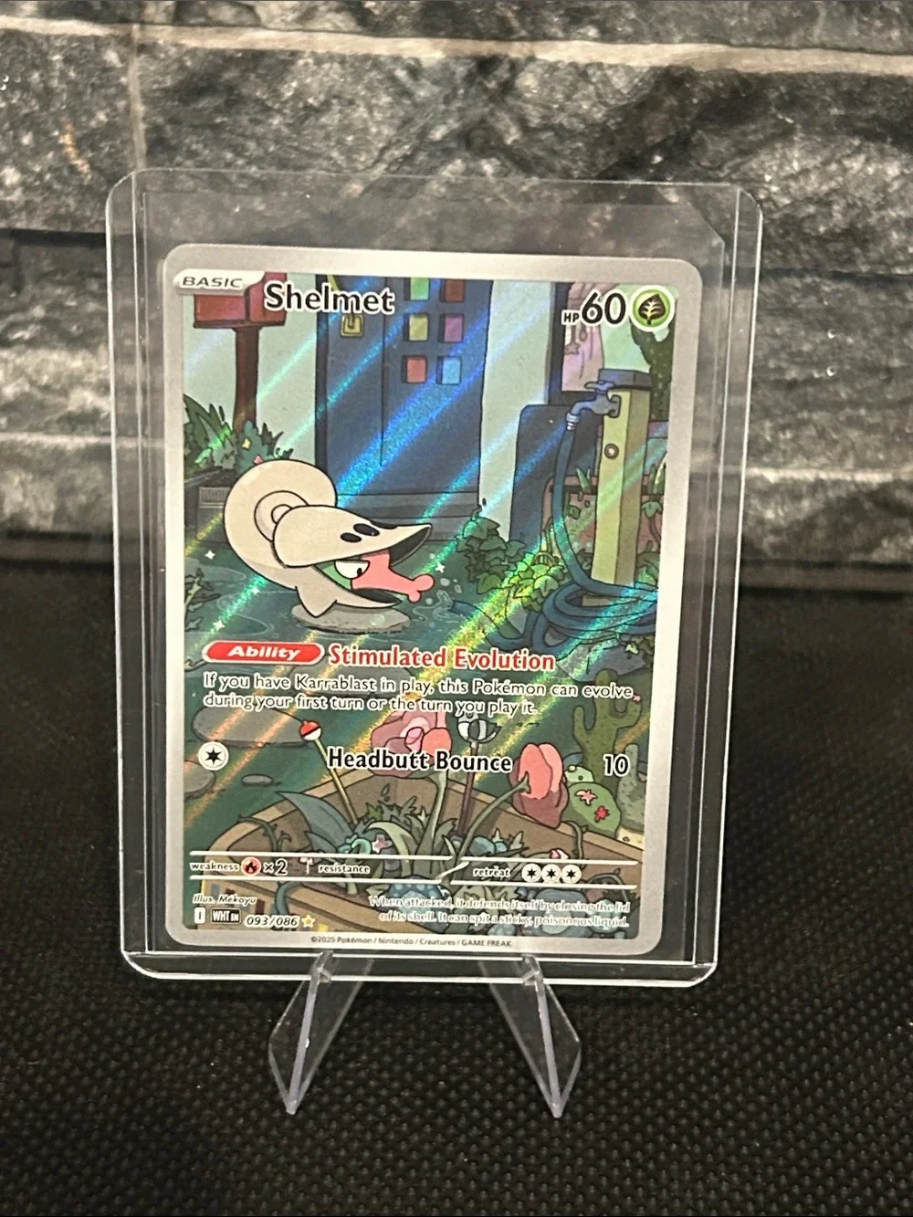 Pokemon Shelmet 093/086 Illustration Rare Holo from White Flare Set M/NM